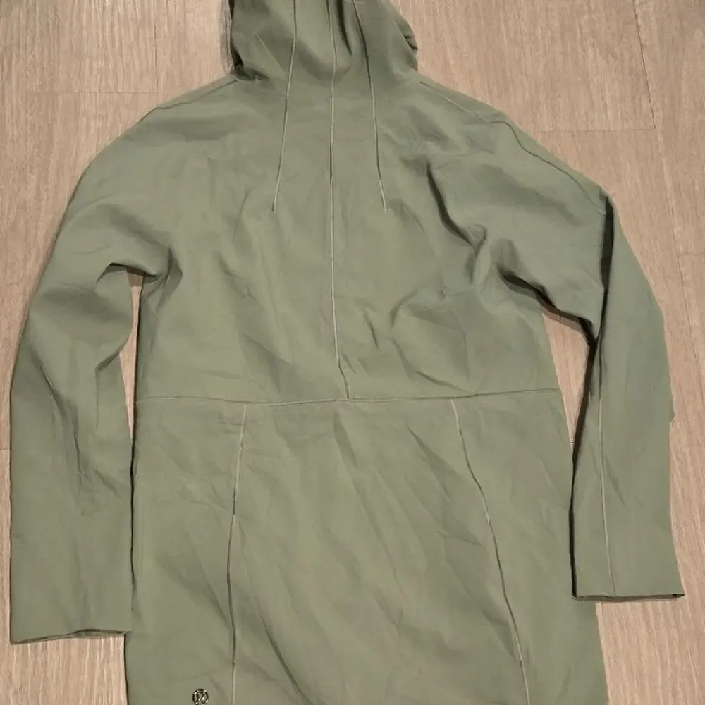 Lululemon Glyde Along Softshell Jacket 8 Green Twill - Picture 4 of 9